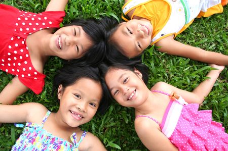 Four girl in the park.