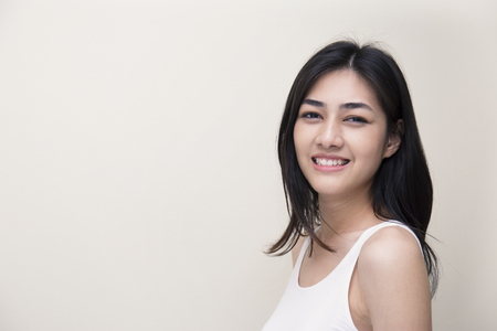 portrait of beautiful young girl (woman)の写真素材