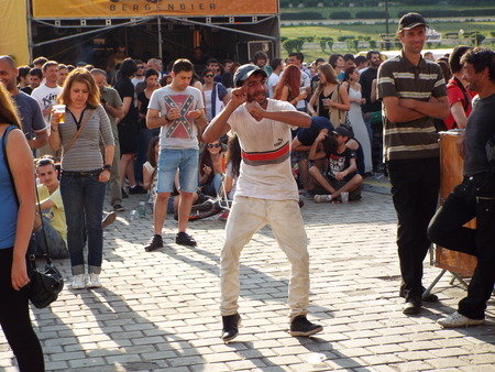 Friendship Days Festival 2015 Constitution Square in Bucharest, Romania.のeditorial素材