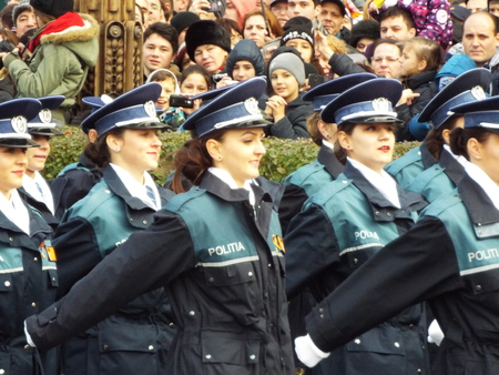 Military parade in Bucharest by Romania's National Day. December 1, 2015.