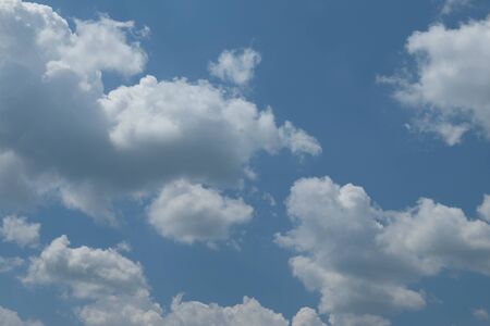 Blue sky with clouds.