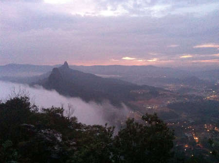 Overlooking city that is still sleepingの素材