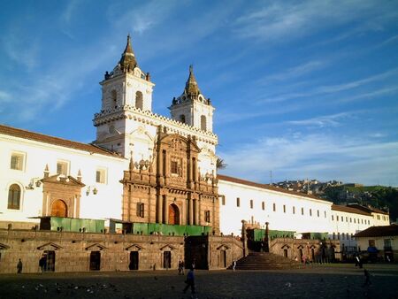 Iglesia de San Francisco, quito, ecuadorの写真素材