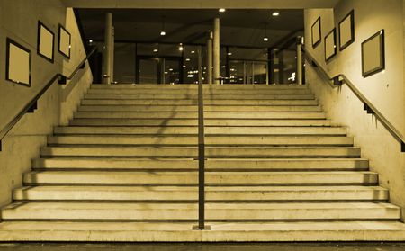 wide stairs leading up