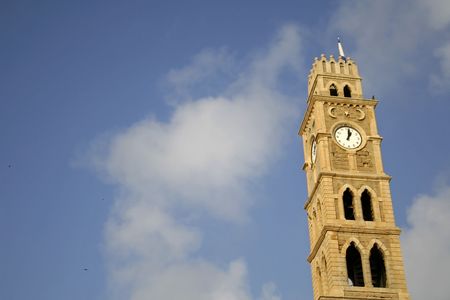 old clock tower akko isrtaelの写真素材