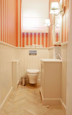 Toilet interior in very luxurious house residenceの写真素材