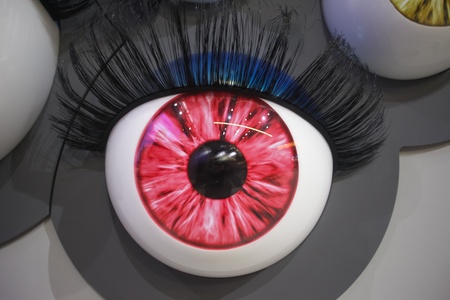 colourful over sized eyes and eye lashesの写真素材