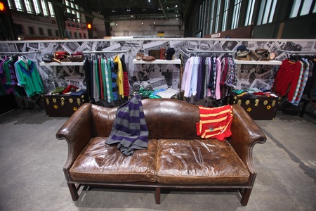 BERLIN - JANUARY 21: Canterbury stand at Bread & Butter fair on January 21, 2011 in Berlin, Germany. Tens of thousands of visitors attended the tradeshow this year.のeditorial素材