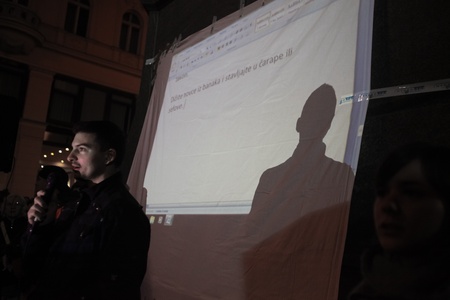 ZAGREB - OCTOBER 15: Occupy Zagreb movement on Bana Jelacic square on October 15, 2011 in Zagreb,...
