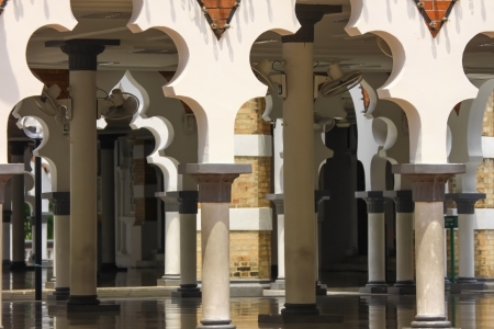 Masjid Jamek mosque in Kuala Lumpur in Malaysiaの写真素材