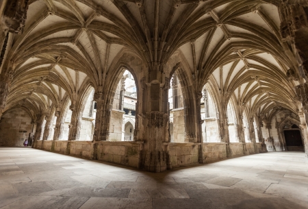 Cloister arch perspective of Cahors Cathedral in Franceのeditorial素材