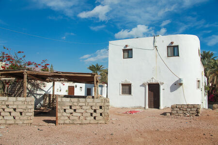 An old house with a garden in Dahab, Egypt.のeditorial素材