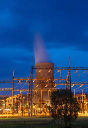 PLJEVJA, MONTENEGRO - AUGUST 16, 2012: Pljevja Thermal power plant, the only thermal power plant in Montenegro which provides 45% of electric power supply for Montenegro.のeditorial素材
