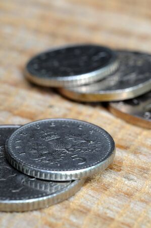 A Close up of small change