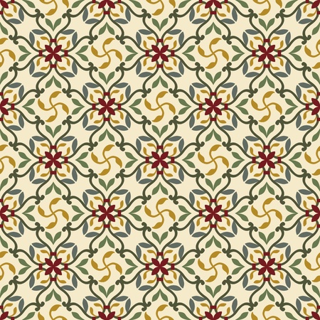 classic vintage seamless pattern in editable vector fileのイラスト素材