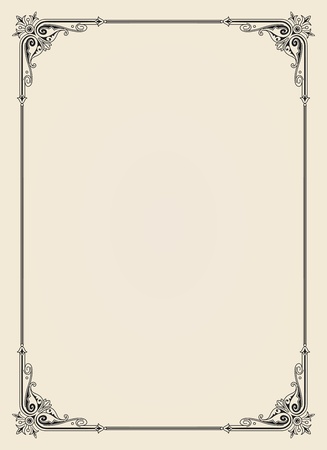 ornamental  frame vintage in editable vector fileのイラスト素材