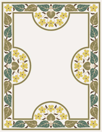 ornamental  frame vintage in editable vector fileのイラスト素材