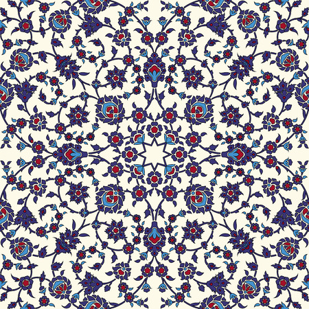 Arabesque seamless pattern in editable vector fileのイラスト素材