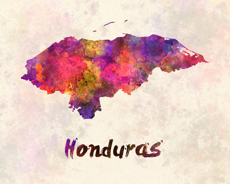 Honduras  in watercolorの写真素材