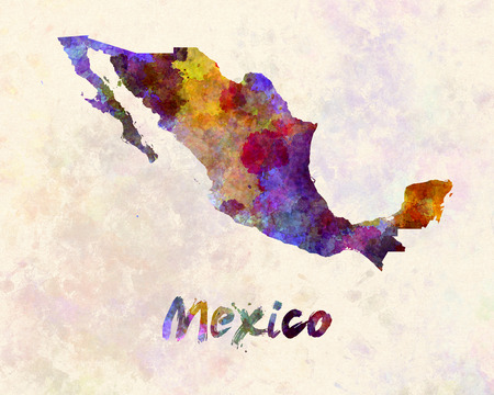 Mexico in watercolorの写真素材