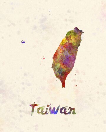 Taiwan in watercolorの写真素材