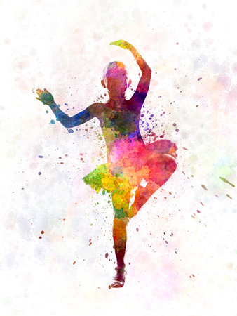 Little girl ballerina ballet dancer dancingの写真素材