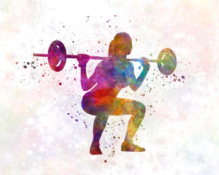 Body buiding woman isolatedの写真素材