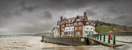 Sandsend is a small fishing village, near to Whitby in the Scarborough district of North Yorkshire, England.の写真素材
