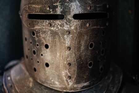 details of a medieval knight armorの写真素材