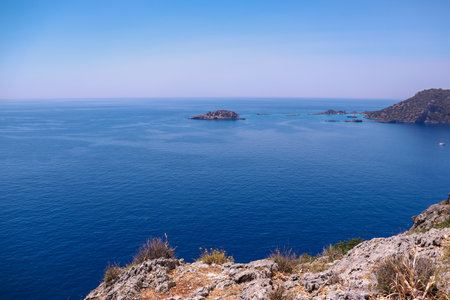 Panoramic view of islandsの写真素材