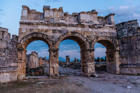 Antique structures at Hierapolis near Pamukkale Turkey