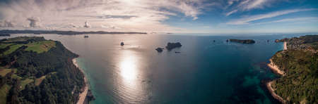 The beautiful coast of coromandel bay, new zealandの写真素材