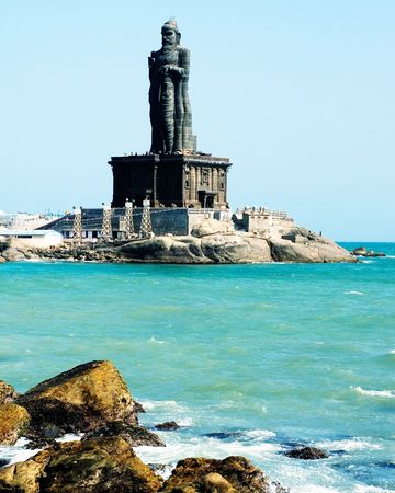 Thiruvalluvar Statue@Kanyakumariの写真素材