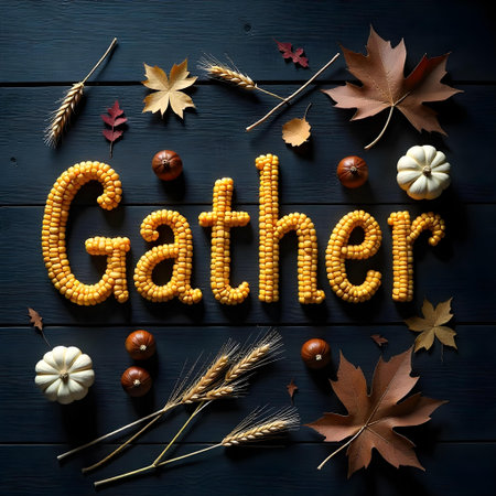 AI generated a wooden table with a sign that says gather. The image features wood background, office desk, delivery box. Additional elements include dessert table, gift box.の素材