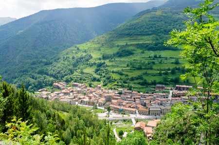 Mountain village in spanish pyrenees