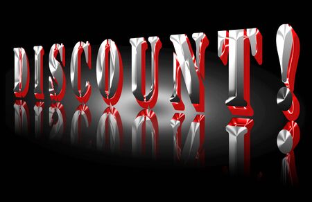 Retail discount sign in 3D with reflection to appear to be on glassの写真素材