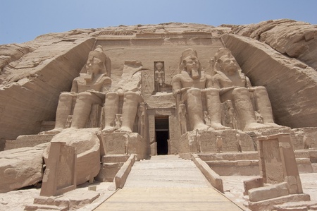 Main entrance to the Temple of Ramses II at Abu Simbel
