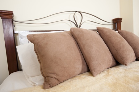 Interior design bedroom with a double bed