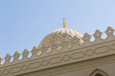 Closeup detail of ornate architecture on a mosque in the middle eastの写真素材