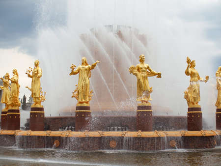 Moscow/Russia-05.23.2019 : fountain of friendship of peoples at VDNHのeditorial素材