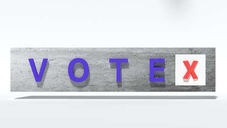 3d blocks with word vote. choice no. 3D renderingの写真素材