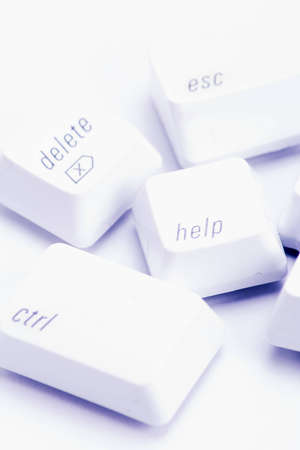 Various important computer command keys on white の写真素材