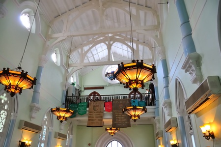 Old Chandeliers in The University Hall of University of Hong Kongのeditorial素材
