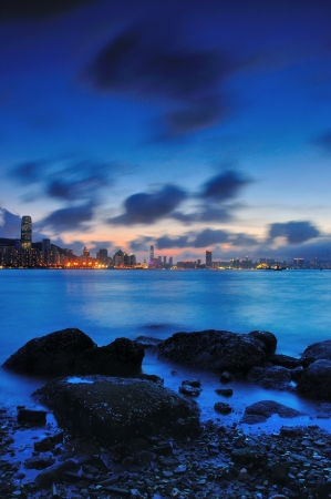 Victoria sunset at night  Slow shutter speed の写真素材
