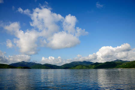Nature clear sky, shoot on a boat の写真素材