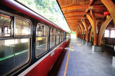 Mt  Ali Forest Railway station in Taiwanのeditorial素材