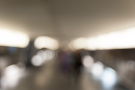 Blur lost focus people walking with some ligh ballの写真素材