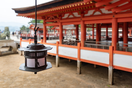 Miyajima, Japan - June 27 2017: Itsukushima Shrine, Japan. Itsukushima Shrine is a Shinto shrine on the island of Itsukushima (popularly known as Miyajima), best known for its "floating" torii gate.のeditorial素材