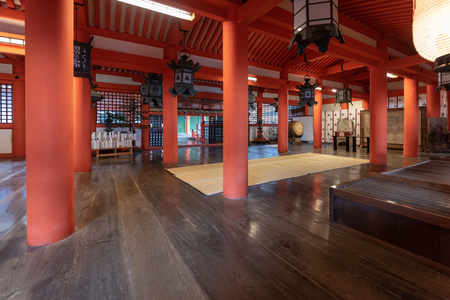 Miyajima, Japan - June 27 2017: Itsukushima Shrine, Japan. Itsukushima Shrine is a Shinto shrine on the island of Itsukushima (popularly known as Miyajima), best known for its "floating" torii gate.のeditorial素材