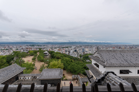 Landscape of Matsuyama city from Matsuyama castle - Japanのeditorial素材